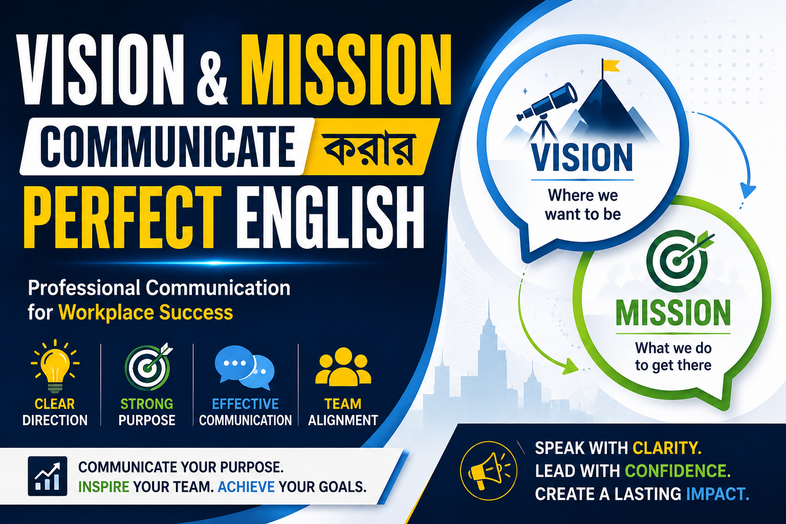 Vision & Mission Communicate করার Perfect English।